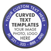 カスタムロパーソナライズされたゴ&文字ネイビーホッケーパック アイスホッケーパック (正面)