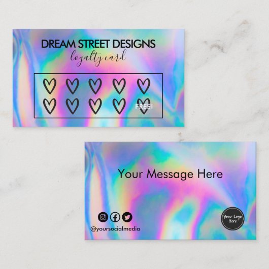 カスタムロフェイクゴハートロイヤリティカード 名刺 (正面/裏面)