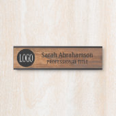 カスタムロフェイクゴ木目オフィスドアSiGn サインプレート (正面)