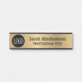 カスタムロフェイクゴ金ゴールドOffice Door SiGn サインプレート (正面)