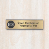 カスタムロフェイクゴ金ゴールドOffice Door SiGn サインプレート (正面)