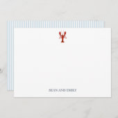 カスタムロブスターロゴ留航海の置型 サンキューカード (正面/裏面)