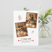 カスタムロマンス2フォトホリデーカード (スタンド正面)