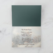 カスタムロマンチックな冬の風景油画 シーズンカード (内部)