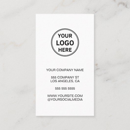 カスタムロミニマルゴ白企業の事業 ロイヤリティカード (裏面)