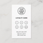 カスタムロミニマルゴ白企業の事業 ロイヤリティカード (正面)