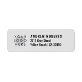 カスタムロミニマルゴ薄いグレーモダンスタイリッシュ ラベル (正面)