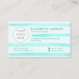カスタムロモダンゴのミニマル青の水色 名刺