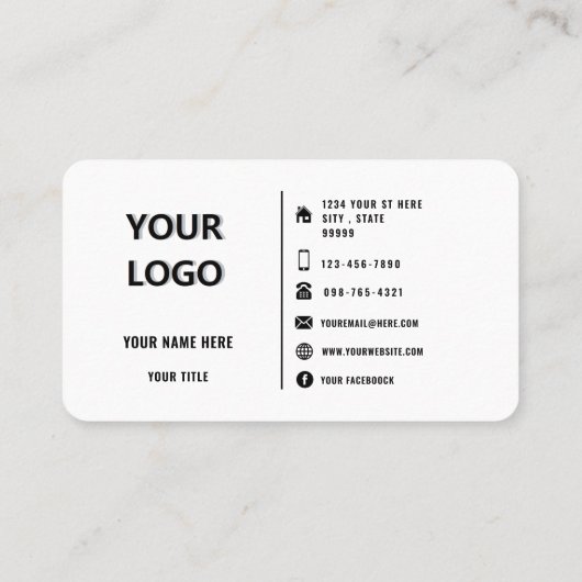 カスタムロモダンゴデザインの色エレガント 名刺 (裏面)