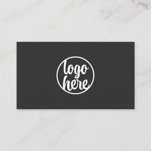 カスタムロモダンゴミニマリストマットブラック 名刺 (正面)