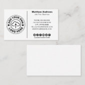 カスタムロモダンゴミニマルSNSシンプル 名刺 (正面/裏面)