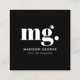 カスタムロモダンゴミニマルSNS QRコード スクエア名刺