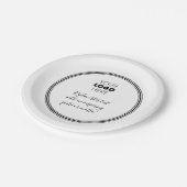 カスタムロモダンゴ白黒紙プレート ペーパープレート (アングル)