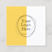 カスタムロモダンゴ |マスタードイエロー スクエア名刺 (正面)