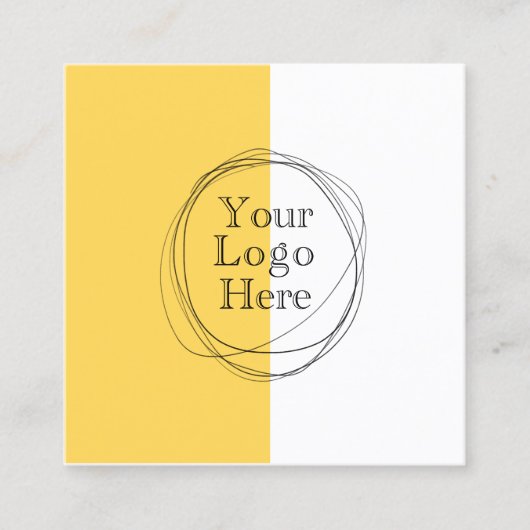 カスタムロモダンゴ |マスタードイエロー スクエア名刺 (正面)