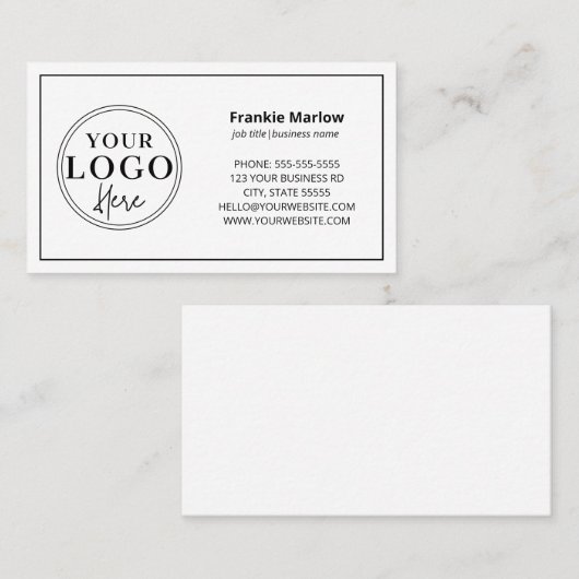 カスタムロモダンゴ |白または任意の色 名刺 (正面/裏面)