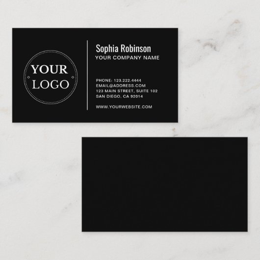 カスタムロモダンゴMinimalist Black 名刺 (正面/裏面)
