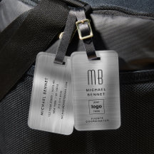 カスタムロモノグラムのゴシルバーグブラシ仕上げメタル