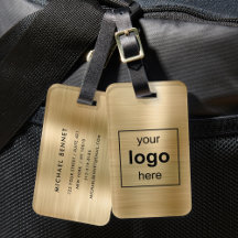 カスタムロモノグラムのゴ金ゴールドブラシ仕上げメタル