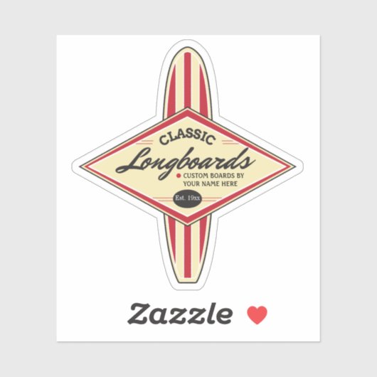 カスタムロングボードサーフボード シール (シート)