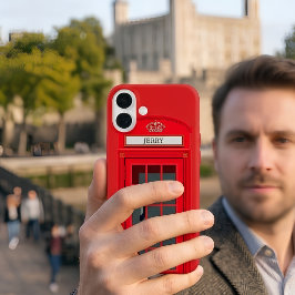 カスタムロンドン・レッド・フォン・ブース iPhone 16ケース