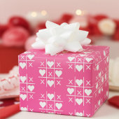 カスタムロージー・ピンクXOXOカップル結婚ズ・アニバーサリー ラッピングペーパー