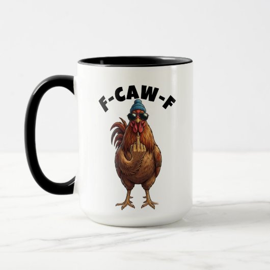 カスタムロースター ユーモア マグカップ - Flippin Quotes F Caw F (左)