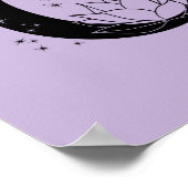 カスタムロータスフラワーモノグラムレターC子供部屋アート ポスター (角)