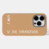 カスタムローマ数字の電話ケース、アニバーサリーギフト Case-Mate iPhoneケース (裏面 (横))