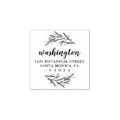 カスタムローレルブランチ差出人住所 ラバースタンプ (インプリント)