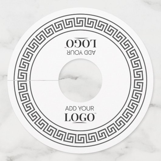 カスタムロ企業のゴイベントブラック&ホワイトクラシック ワイングラスタグ (正面)