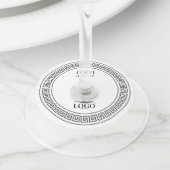 カスタムロ企業のゴイベントブラック&ホワイトクラシック ワイングラスタグ (クローズアップ)