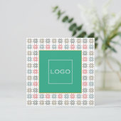 カスタムロ企業のゴ・ポインセチア・ホリデイ カード (スタンド正面)