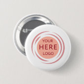 カスタムロ企業のゴBusiness Minimalist White 缶バッジ (正面&裏面)