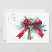 カスタムロ実在ゴエステートのチームフォトクリスマス シーズンカード (正面)