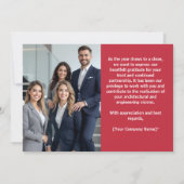 カスタムロ実在ゴエステートのチームフォトクリスマス シーズンカード (裏面)