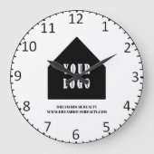 カスタムロ実在ゴエステート不動産仲介業者事務所 ラージ壁時計 (正面)