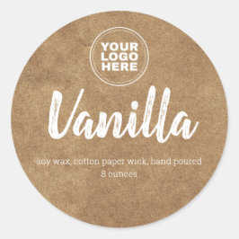 カスタムロ素朴ゴKraftキャンドルラベル ラウンドシール