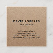 カスタムロ素朴ゴKraftミニマル スクエア名刺 (裏面)