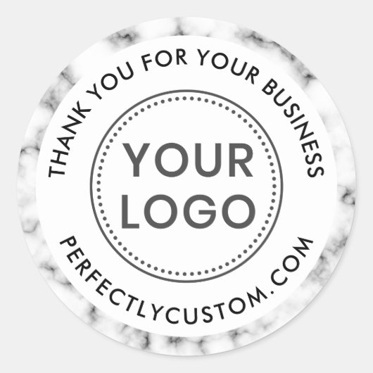 カスタムロ縁どゴ大理石製の感謝していビジネスユー ラウンドシール (正面)
