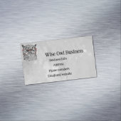 カスタムワイズフクロウ鳥画美術 マグネット名刺 (インサイチュ)