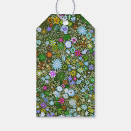 カスタムワイルドグリーンフィールド開花 ギフトタグ