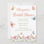 カスタムワイルドフラワーズブライダルシャワー 招待状 (正面)