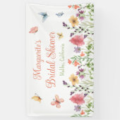 カスタムワイルドフラワーズブライダルシャワー 横断幕 (縦)