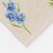 カスタムワイルドフラワーフローラスクリプト名 フリースブランケット (角)