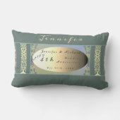 カスタムワイルドフラワー結婚ズ記念日のランバーピル ランバークッション (裏面)