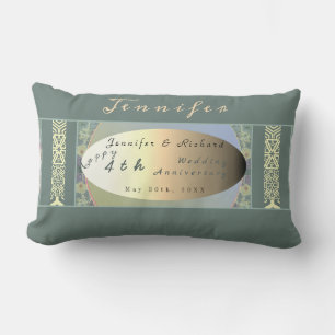 カスタムワイルドフラワー結婚ズ記念日のランバーピル ランバークッション