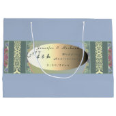 カスタムワイルドフラワー結婚ズ記念日抱き枕 ラージペーパーバッグ (裏面)