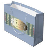 カスタムワイルドフラワー結婚ズ記念日抱き枕 ラージペーパーバッグ (裏面アングル)