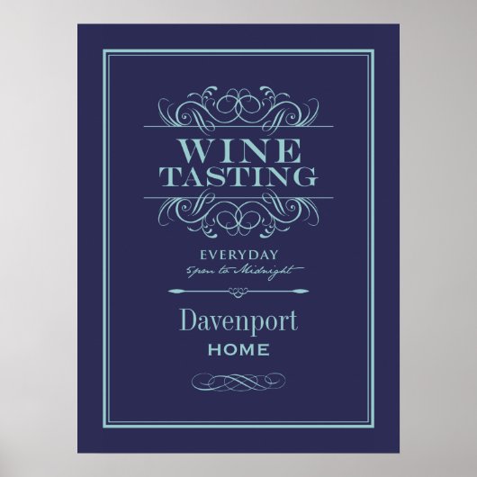 カスタムワインテイスティングアートプリント – ホームデコール ポスター (正面)